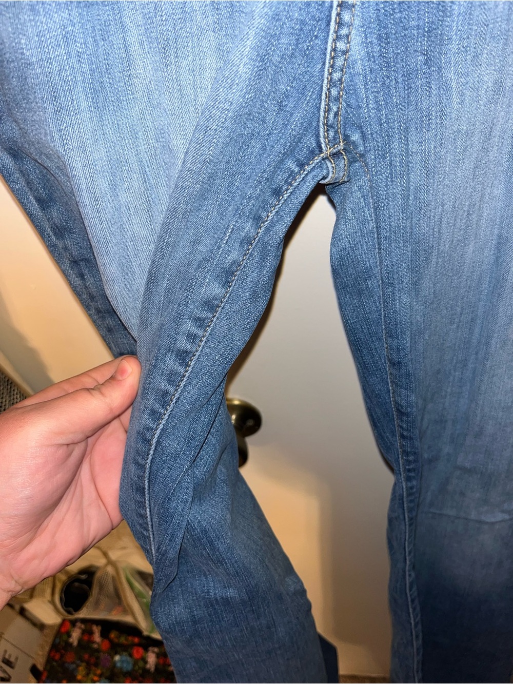 Fashion Nova Women's Blue Flare Jeans - Picture 3 of 7